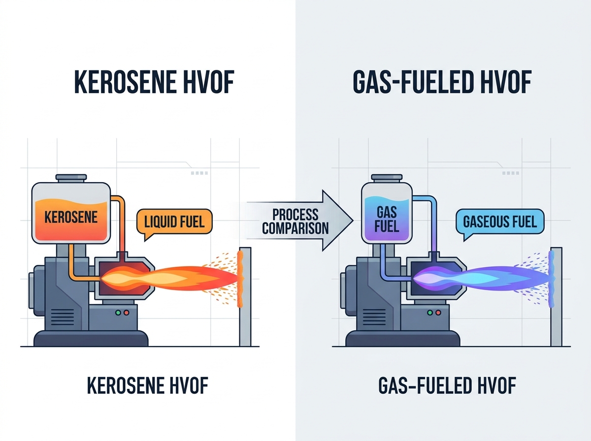 Kerosene HVOF vs Gas HVOF comparison