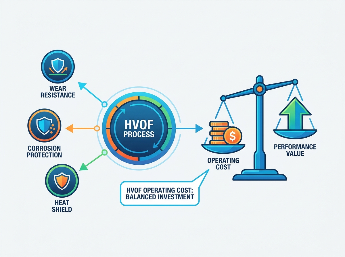 HVOF operating cost and thermal spray performance