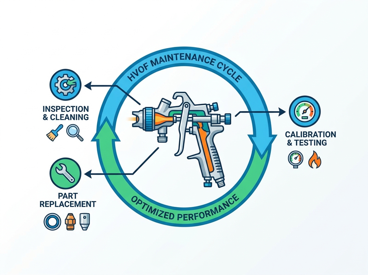 HVOF spray gun maintenance facility layout