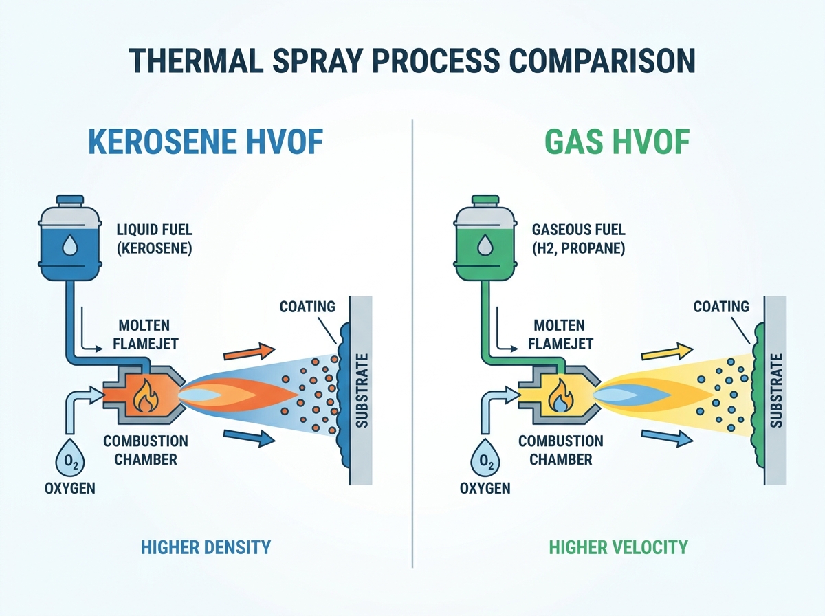 HVOF coating process comparison