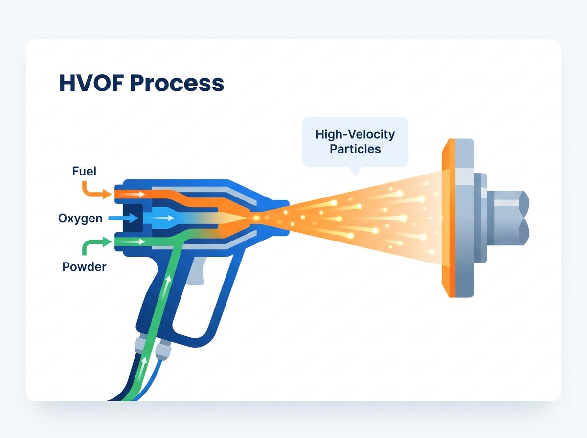 HVOF spray equipment installation and operation
